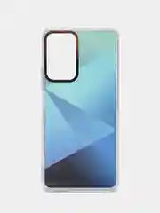Синий чехол силиконовый для Note 11 Pro, с рисунком, из органического стекла