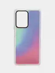 Индиго силиконовый чехол Mi 11t рисунком,из органического стекла
