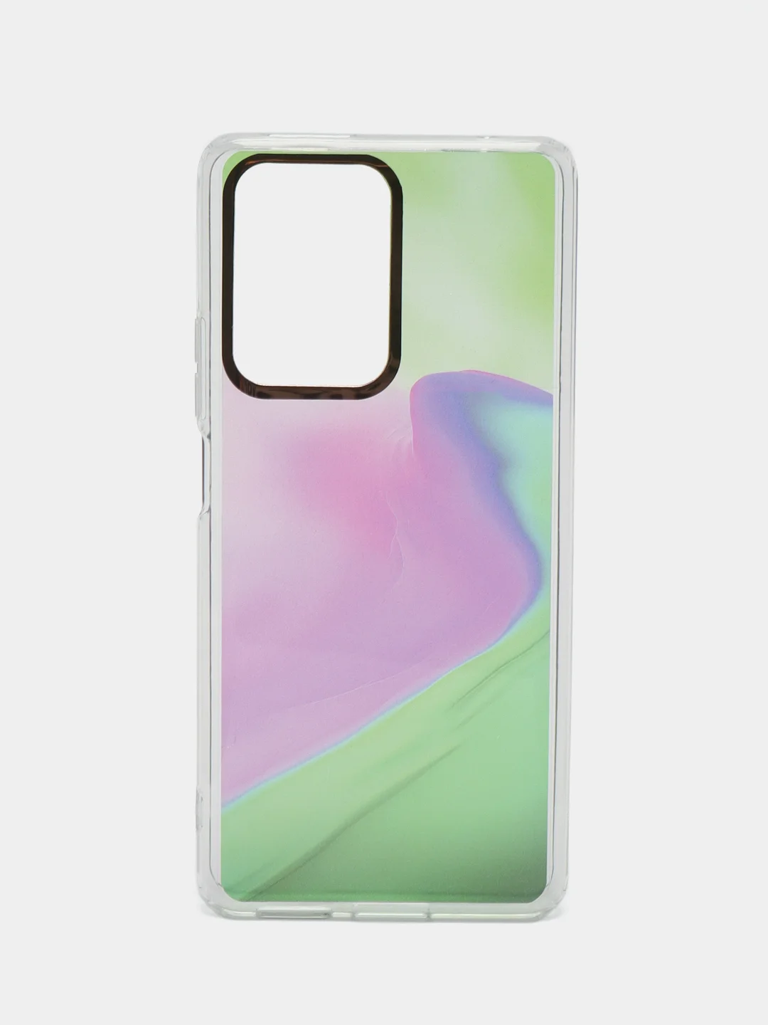 Салатовый силиконовый чехол Mi 11t рисунком,из органического стекла