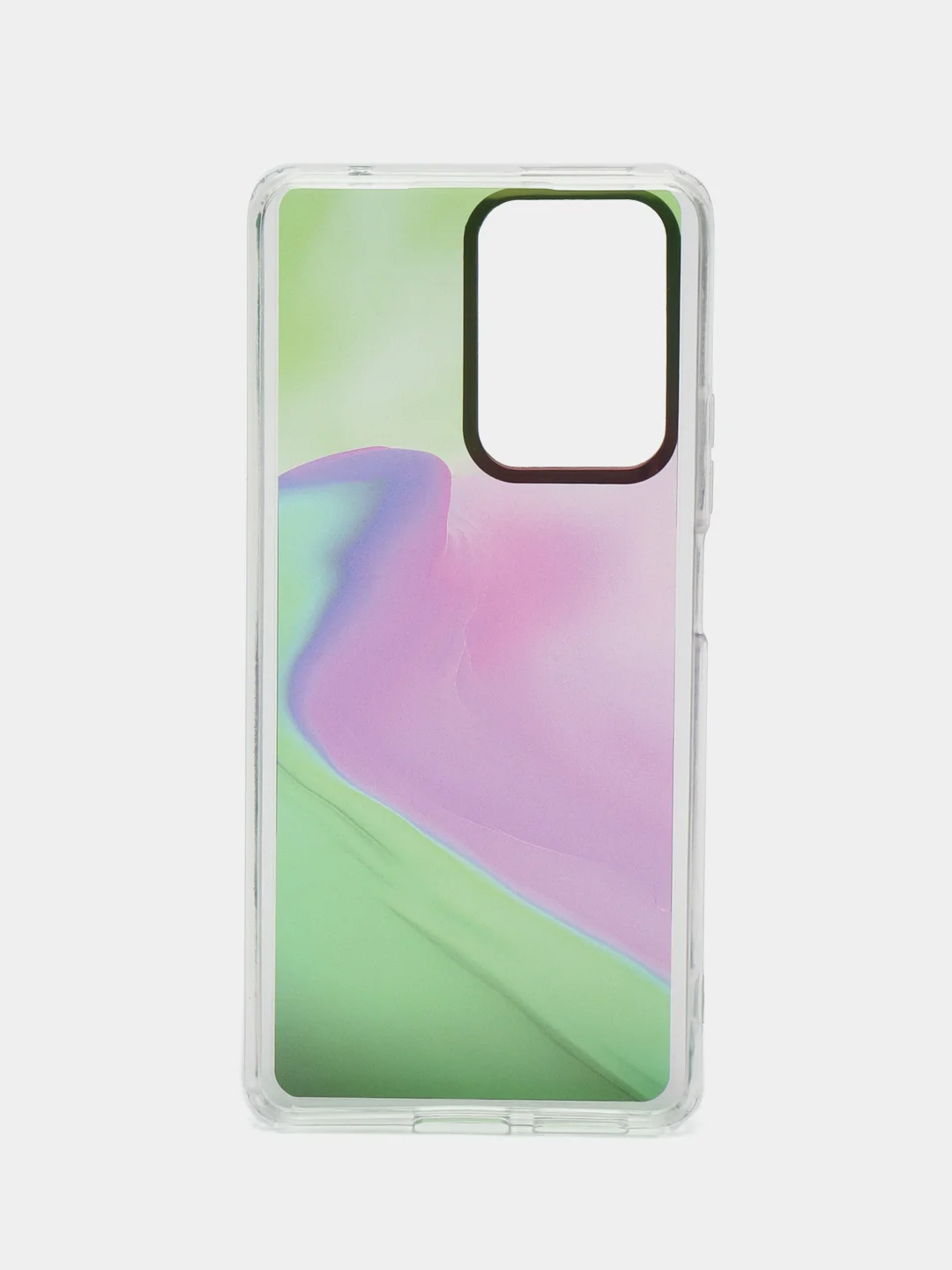 Розовый силиконовый чехол Mi 11t рисунком,из органического стекла