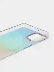 Мятный силиконовый чехол Samsung A22 рисунком,из органического стекла