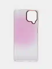 Фуксия силиконовый чехол Samsung A22 рисунком,из органического стекла