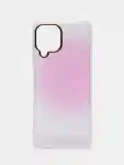 Фуксия силиконовый чехол Samsung A22 рисунком,из органического стекла