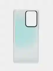 Бирюзовый силиконовый чехол Mi 11t рисунком,из органического стекла