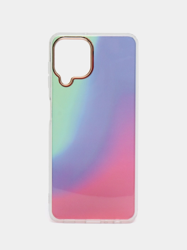 Силиконовый чехол Samsung A22 рисунком,из органического стекла