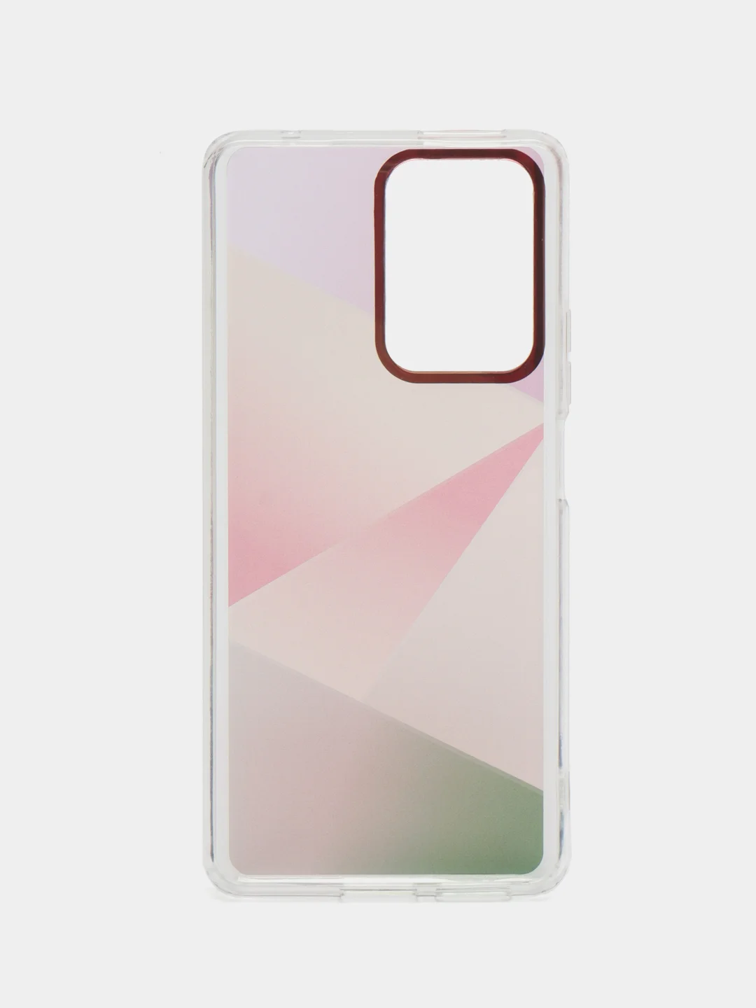 Розовый силиконовый чехол Mi 11t рисунком,из органического стекла