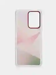 Розовый силиконовый чехол Mi 11t рисунком,из органического стекла