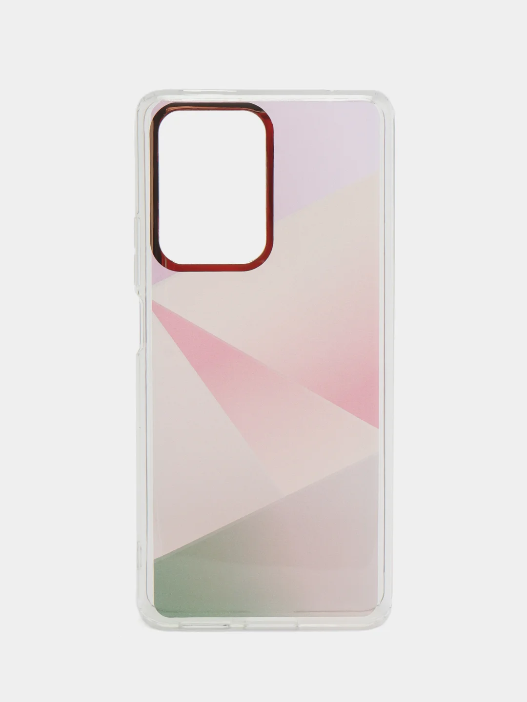 Розовый силиконовый чехол Mi 11t рисунком,из органического стекла