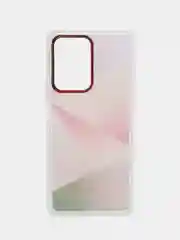 Розовый силиконовый чехол Mi 11t рисунком,из органического стекла