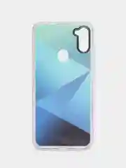 Оранжевый силиконовый чехол Samsung A11 M11 рисунком,из органического стекла