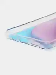 Лавандовый чехол силиконовый для Note 11, с рисунком, из органического стекла