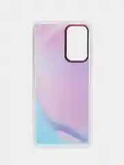 Лавандовый чехол силиконовый для Note 11, с рисунком, из органического стекла