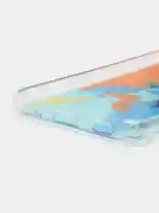 Оранжевый силиконовый чехол Samsung A11 M11 рисунком,из органического стекла