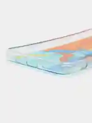 Светло-оранжевый чехол силиконовый для Note 11, с рисунком, из органического стекла