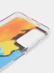 Светло-оранжевый чехол силиконовый для Note 11, с рисунком, из органического стекла