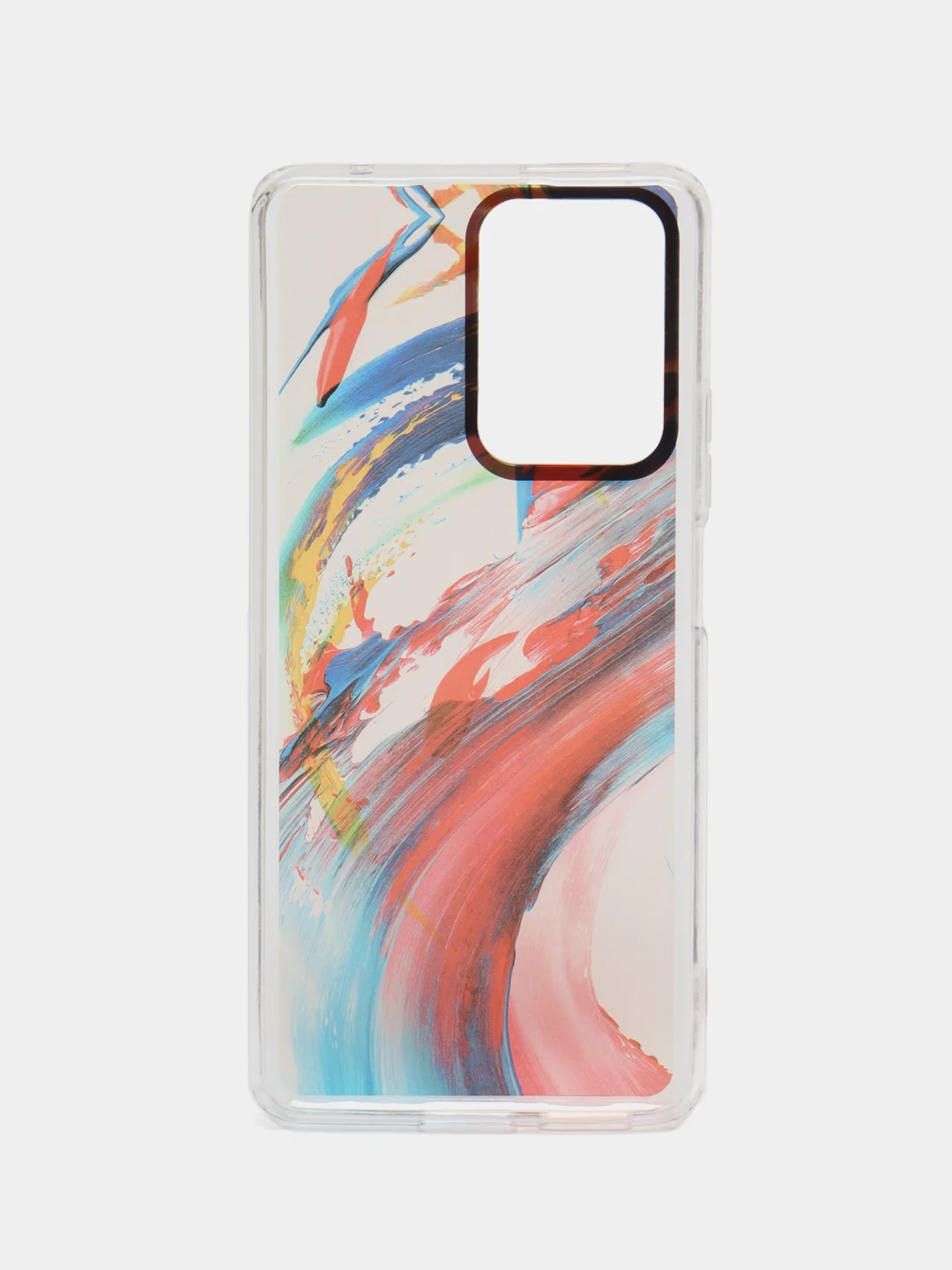 Алый силиконовый чехол Mi 11t рисунком,из органического стекла