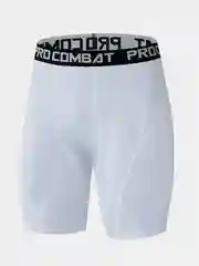 Белый спортивные мужские шорты тайтсы Pro Combat, компрессионные