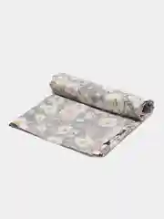 Черный отрез ткани перкаль "Цветы", 50*70 см