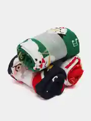 Белый носки новый год с новогодним принтом, для всей семьи в подарок, в наборе, мужские и женские
