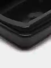 Черный лоток для кошек с бортиком