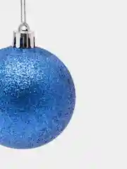 Шары ёлочные, 6 шт, 6 см, синие