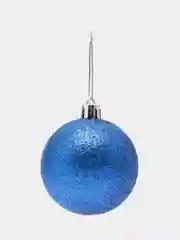 Шары ёлочные, 6 шт, 6 см, синие