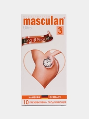 Презервативы Masculan 3 Ultra, продлевающие с колечками и пупырышками, 10 штук