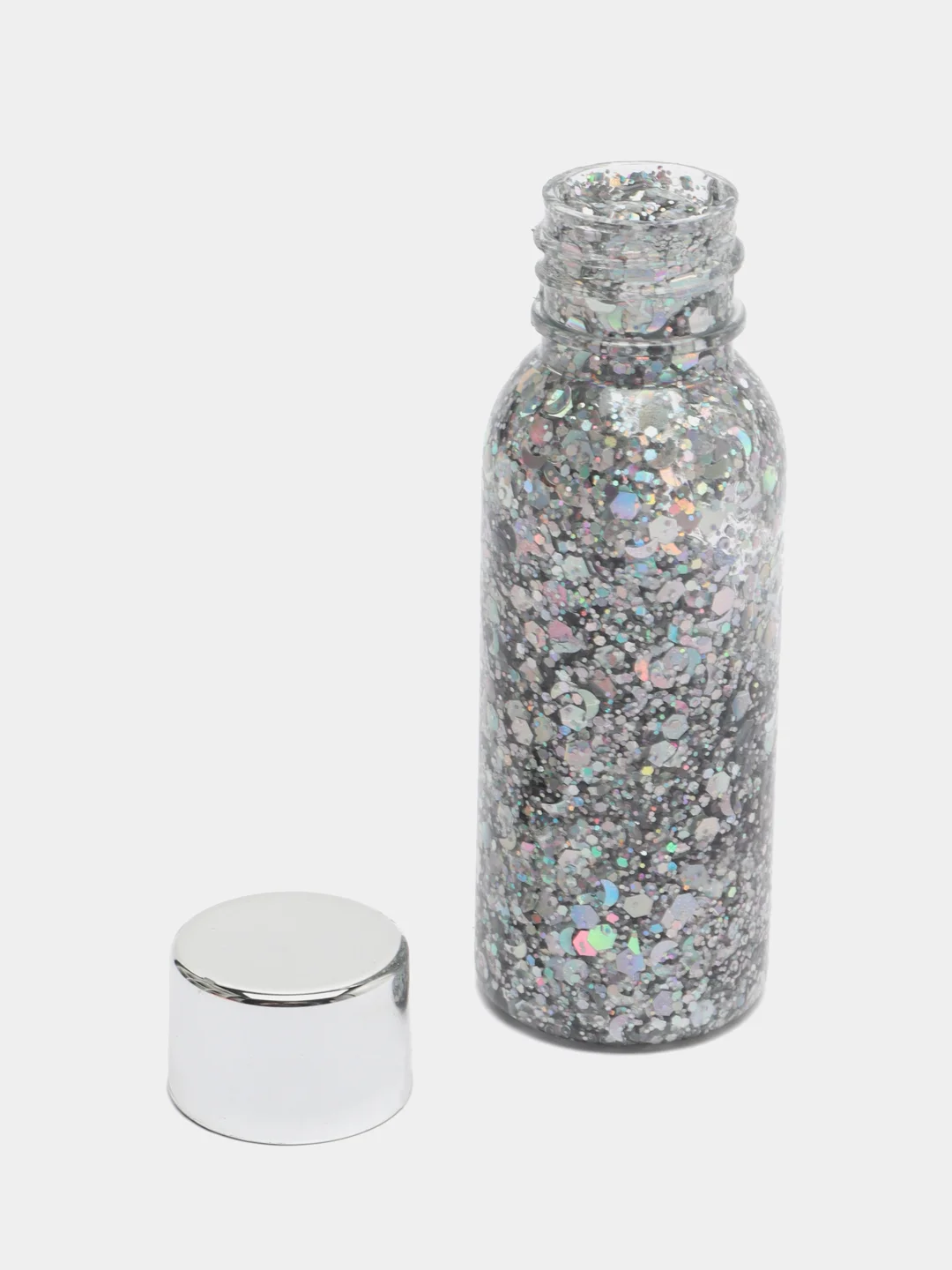 Серебряный глиттер - гель для лица, тела и волос, блестки Handaiyan Glitter 9 цветов