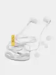 Белый наушники Celebrat D3 HEAY EARPHONES  black/white (с микрофоном)