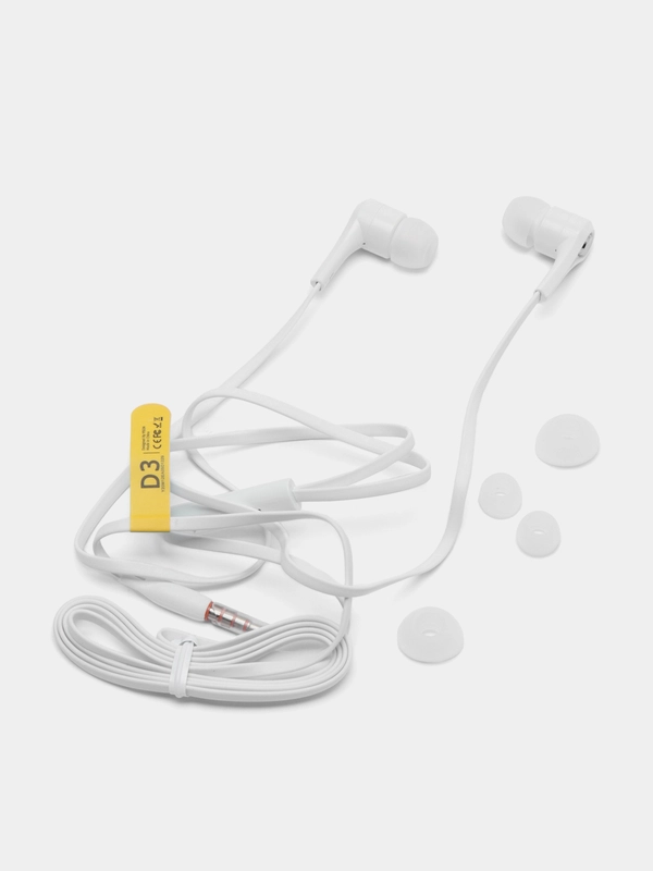 Наушники Celebrat D3 HEAY EARPHONES  black/white (с микрофоном)
