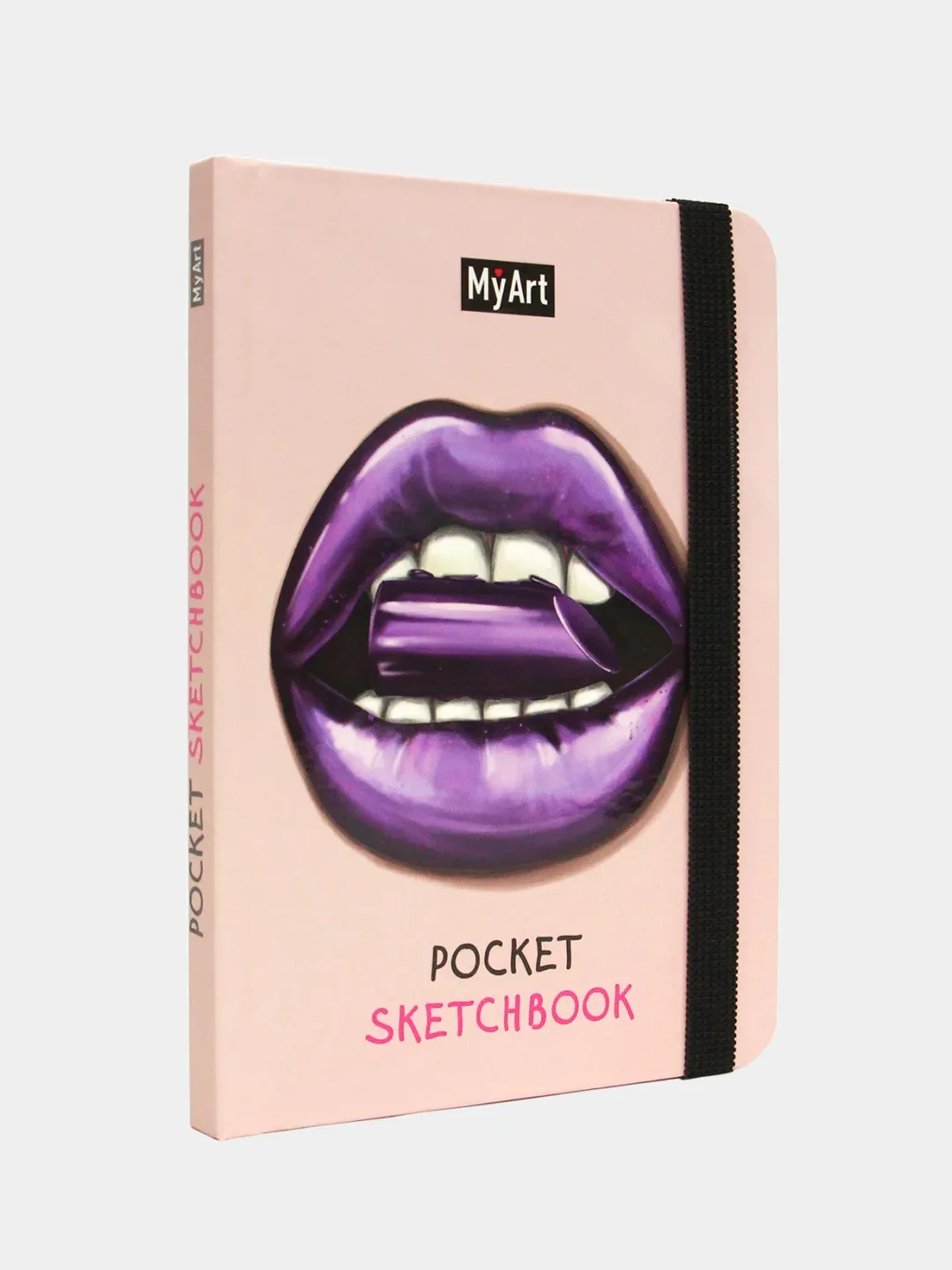 Желтый скетчбук А6 MyArt Pocket, с резинкой, 48 листов. Проф-Пресс