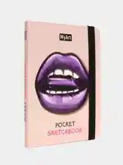 Желтый скетчбук А6 MyArt Pocket, с резинкой, 48 листов. Проф-Пресс