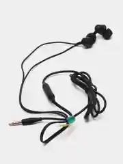 Черный наушники Celebrat G4 STEREO SOUND EARPHONES  black/ white   (вакуумные с микрофоном )