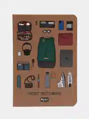 Бежевый скетчбук А6 MyArt Pocket, с резинкой, 48 листов. Проф-Пресс
