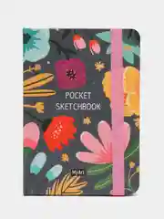 Золотистый хаки скетчбук А6 MyArt Pocket, с резинкой, 48 листов. Проф-Пресс