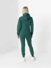 Лесной зеленый костюм спортивный, женский, утепленный, толстовка и джоггеры, Active