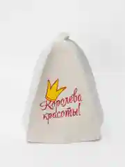 Золотой шапка банная, классическая, с вышивкой