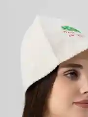 Золотистый хаки шапка банная, классическая, с вышивкой