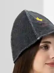 Коралловый шапка банная, классическая, с вышивкой