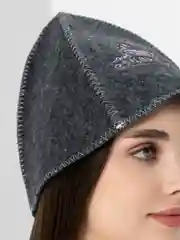 Конфетный шапка банная, классическая, с вышивкой