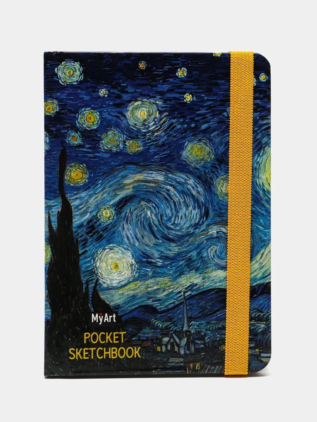 Темно-синий скетчбук А6 MyArt Pocket, с резинкой, 48 листов. Проф-Пресс