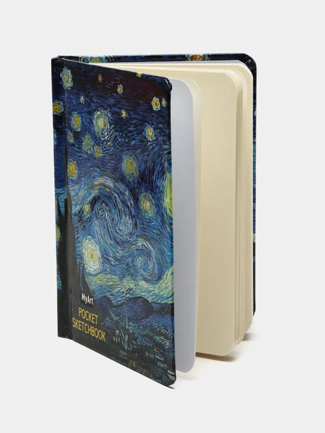 Темно-синий скетчбук А6 MyArt Pocket, с резинкой, 48 листов. Проф-Пресс