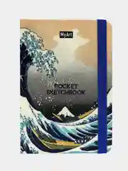 Пудровый скетчбук А6 MyArt Pocket, с резинкой, 48 листов. Проф-Пресс