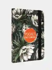 Индиго скетчбук А6 MyArt Pocket, с резинкой, 48 листов. Проф-Пресс