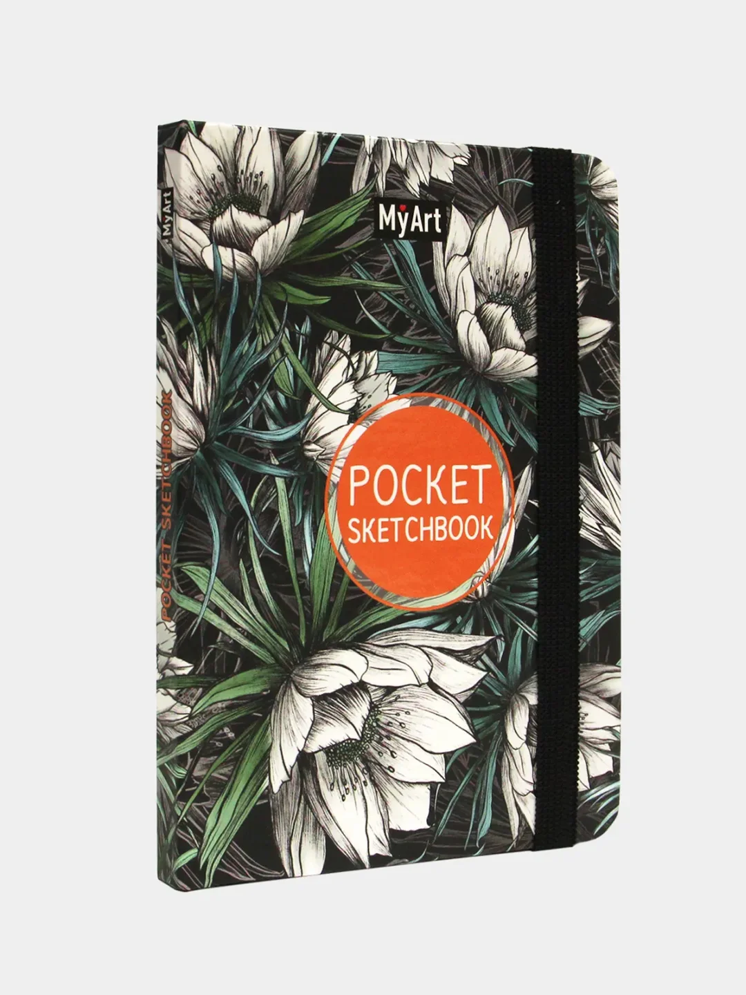 Индиго скетчбук А6 MyArt Pocket, с резинкой, 48 листов. Проф-Пресс