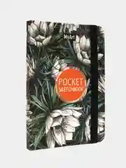 Индиго скетчбук А6 MyArt Pocket, с резинкой, 48 листов. Проф-Пресс