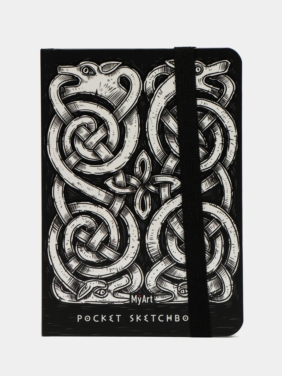 Бежевый меланж скетчбук А6 MyArt Pocket, с резинкой, 48 листов. Проф-Пресс