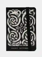 Бежевый меланж скетчбук А6 MyArt Pocket, с резинкой, 48 листов. Проф-Пресс