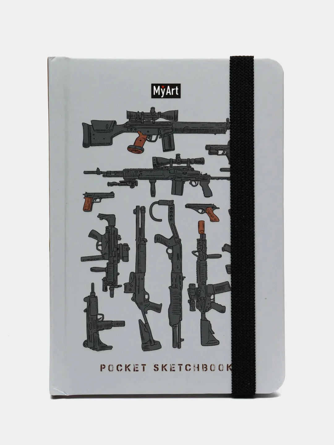 Горчичный скетчбук А6 MyArt Pocket, с резинкой, 48 листов. Проф-Пресс