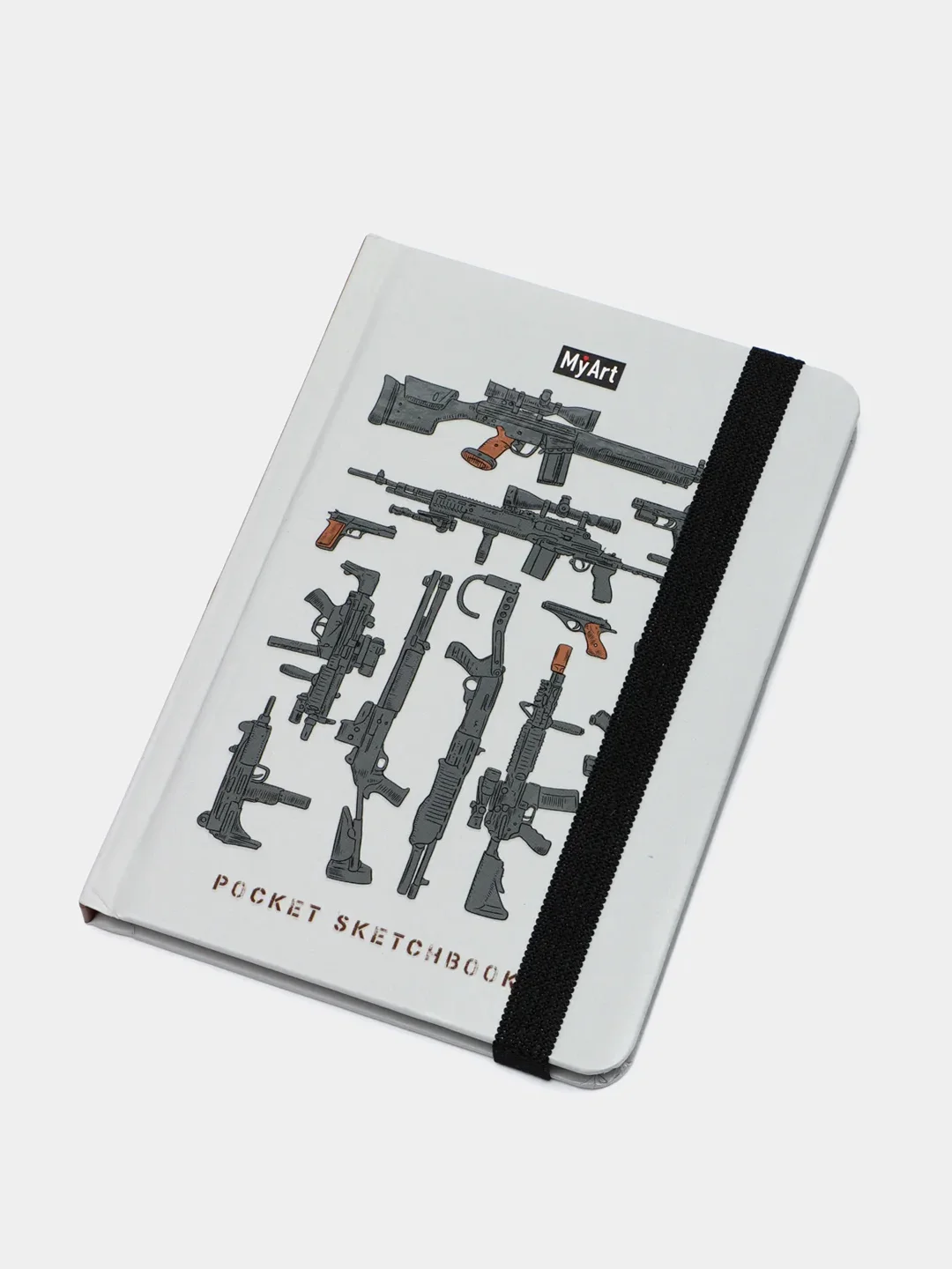 Горчичный скетчбук А6 MyArt Pocket, с резинкой, 48 листов. Проф-Пресс